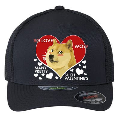 Funny Doge Valentine Meme Flexfit Unipanel Trucker Cap