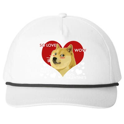 Funny Doge Valentine Meme Snapback Five-Panel Rope Hat