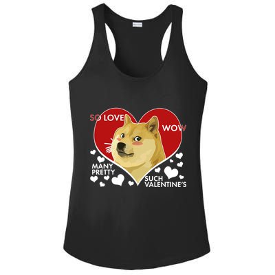 Funny Doge Valentine Meme Ladies PosiCharge Competitor Racerback Tank