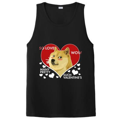 Funny Doge Valentine Meme PosiCharge Competitor Tank