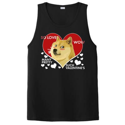 Funny Doge Valentine Meme PosiCharge Competitor Tank