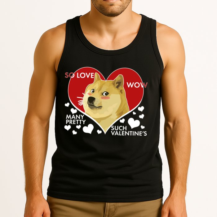 Funny Doge Valentine Meme Tank Top
