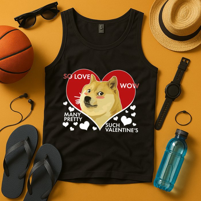 Funny Doge Valentine Meme Tank Top