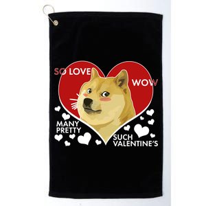 Funny Doge Valentine Meme Platinum Collection Golf Towel