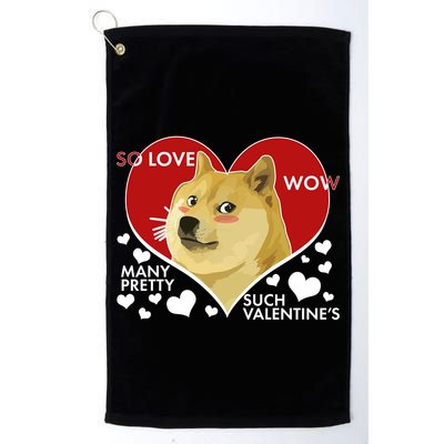 Funny Doge Valentine Meme Golf Towel