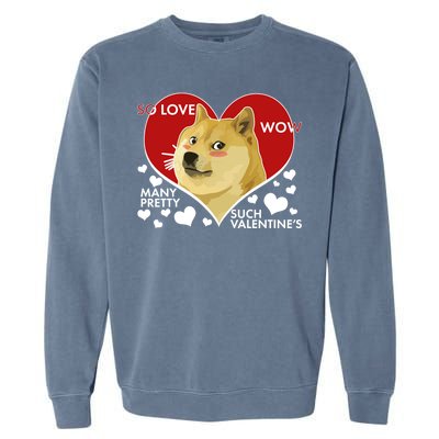 Funny Doge Valentine Meme Garment-Dyed Sweatshirt