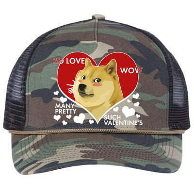 Funny Doge Valentine Meme Retro Rope Trucker Hat Cap