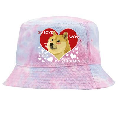 Funny Doge Valentine Meme Tie-Dyed Bucket Hat