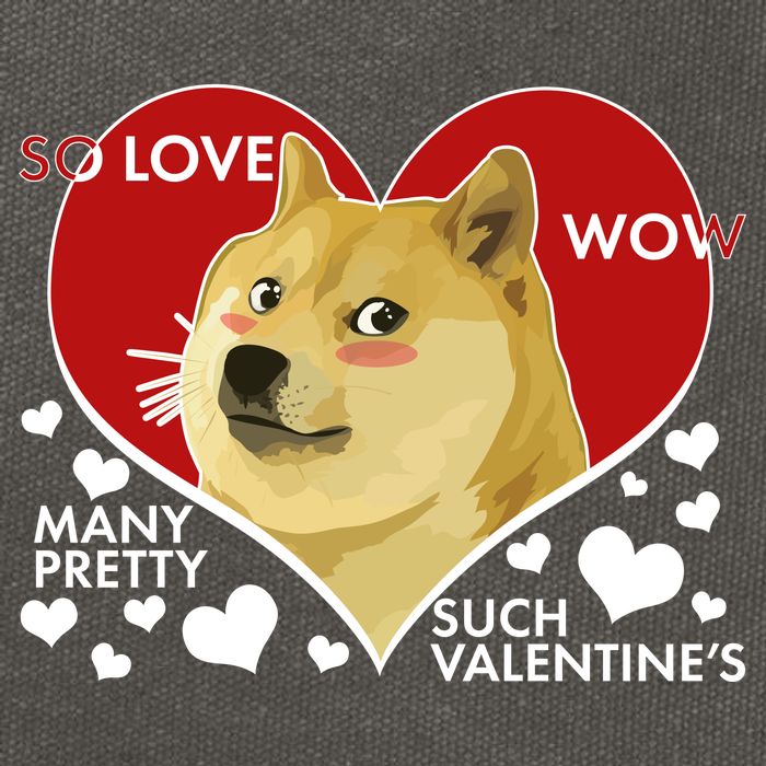 Funny Doge Valentine Meme Cotton Canvas Backpack