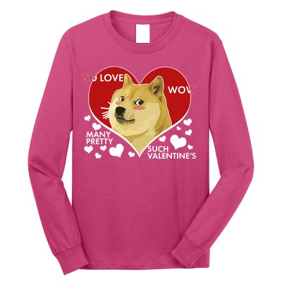 Funny Doge Valentine Meme Long Sleeve Shirt