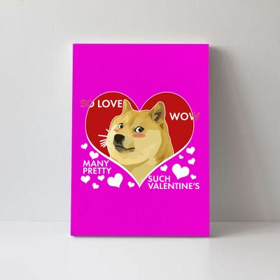 Funny Doge Valentine Meme Canvas