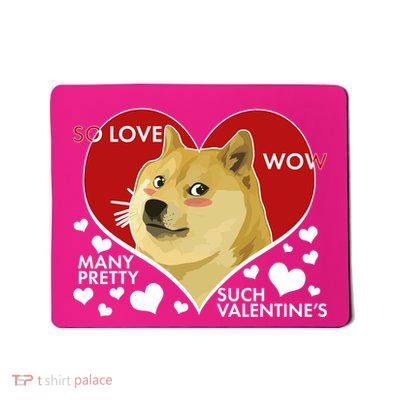 Funny Doge Valentine Meme Mousepad