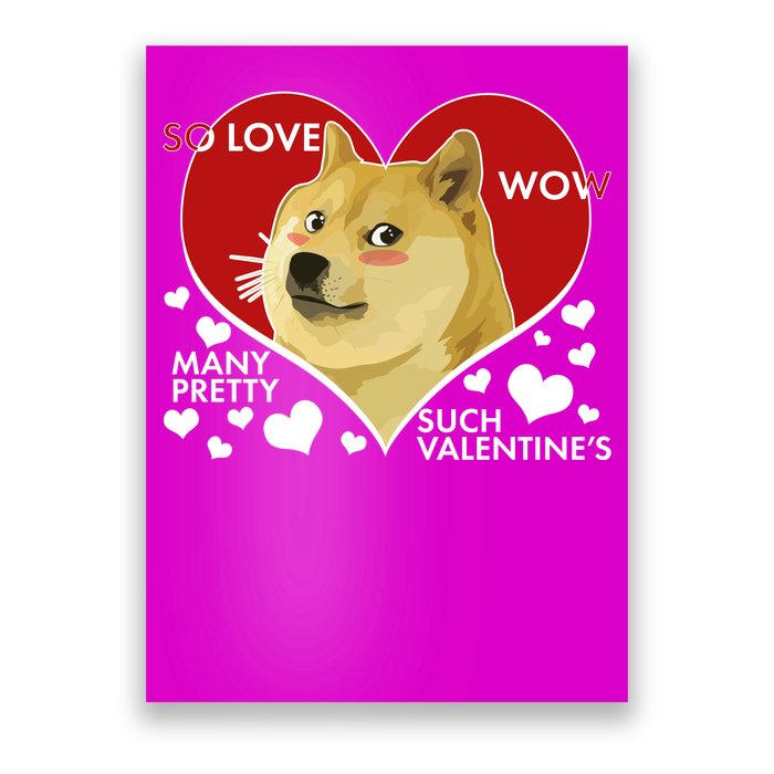 Funny Doge Valentine Meme Poster