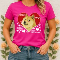 Funny Doge Valentine Meme Womens T-Shirt