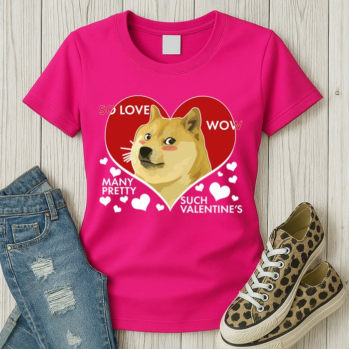 Funny Doge Valentine Meme Womens T-Shirt