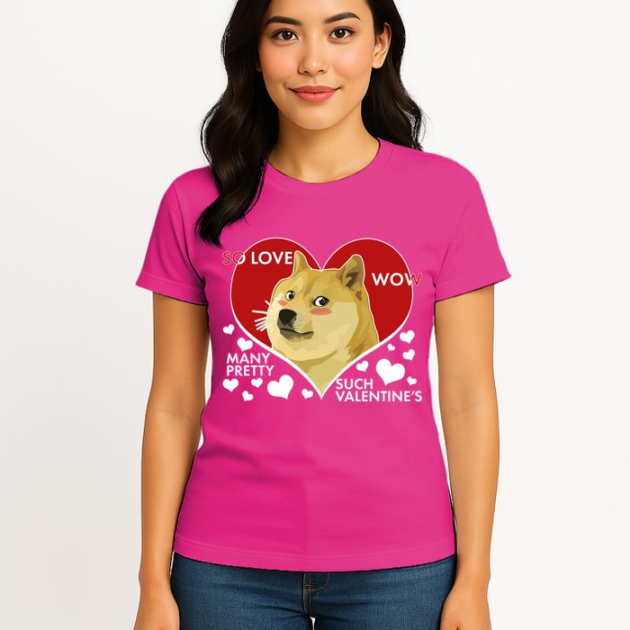 Funny Doge Valentine Meme Womens T-Shirt