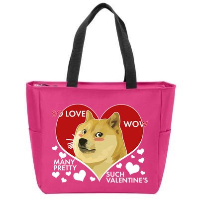 Funny Doge Valentine Meme Zip Tote Bag