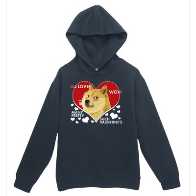 Funny Doge Valentine Meme Urban Pullover Hoodie