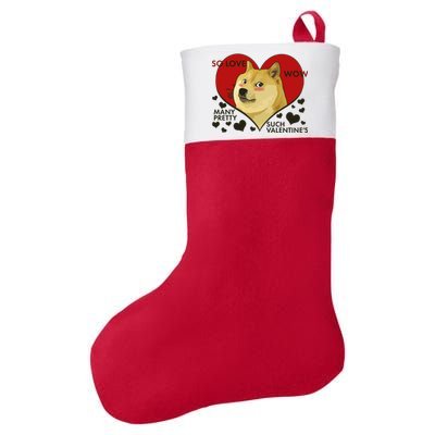 Funny Doge Valentine Meme Felt Holiday Christmas Stocking