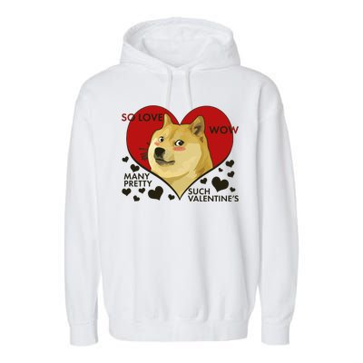 Funny Doge Valentine Meme Garment-Dyed Fleece Hoodie