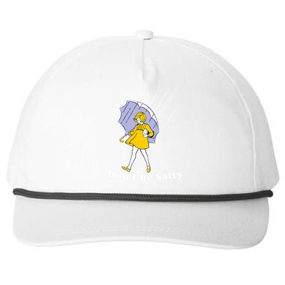 Funny Don't Be Salty Snapback Five-Panel Rope Hat