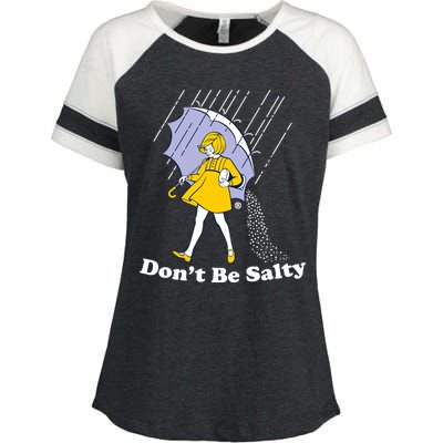 Funny Don't Be Salty Enza Ladies Jersey Colorblock Tee