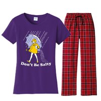 Funny Don't Be Salty Women's Flannel Pajama Set