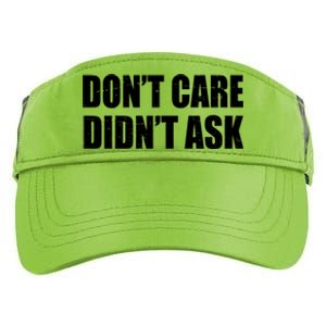 Funny Don't Care Didn't Ask Adult Drive Performance Visor