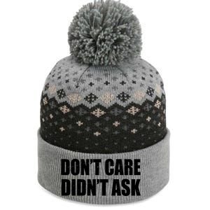 Funny Don't Care Didn't Ask The Baniff Cuffed Pom Beanie