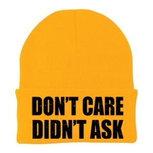 Funny Don't Care Didn't Ask Knit Cap Winter Beanie