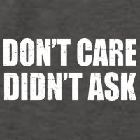 Funny Don't Care Didn't Ask Vector Backpack
