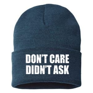 Funny Don't Care Didn't Ask Sustainable Knit Beanie