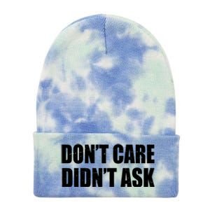 Funny Don't Care Didn't Ask Tie Dye 12in Knit Beanie