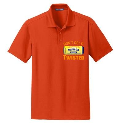 Funny Don't Get It Twisted Tea Meme Dry Zone Grid Polo