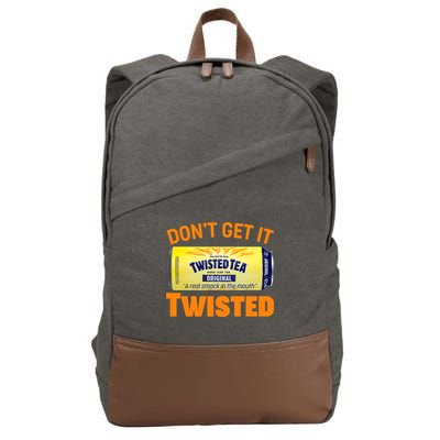 Funny Don't Get It Twisted Tea Meme Cotton Canvas Backpack