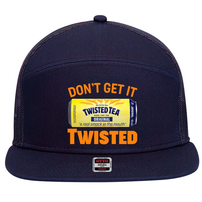 Funny Don't Get It Twisted Tea Meme 7 Panel Mesh Trucker Snapback Hat