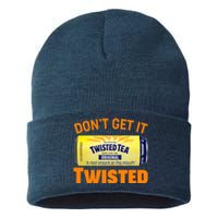 Funny Don't Get It Twisted Tea Meme Sustainable Knit Beanie