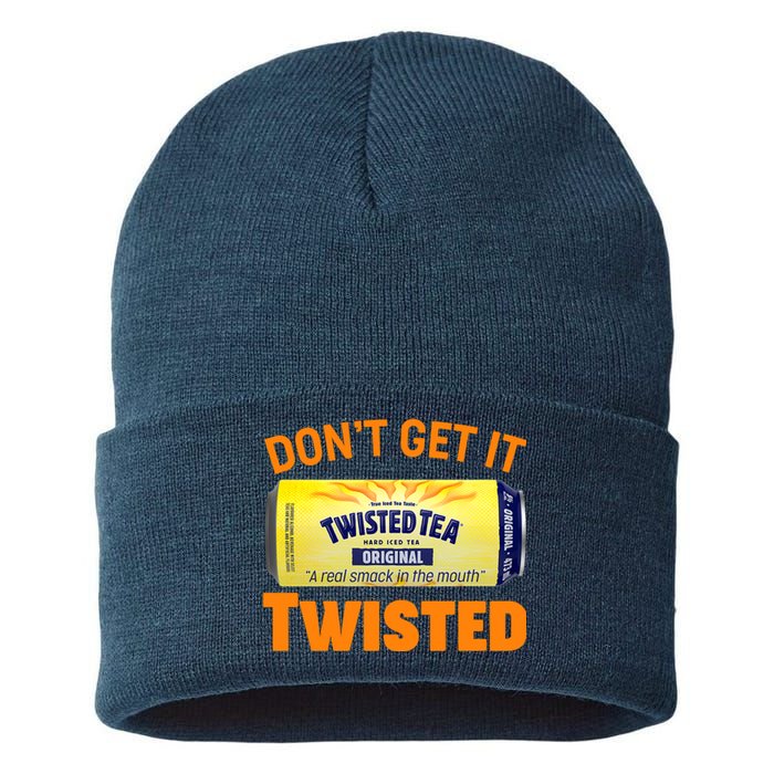 Funny Don't Get It Twisted Tea Meme Sustainable Knit Beanie