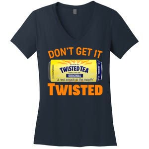 Funny Don't Get It Twisted Tea Meme Women's V-Neck T-Shirt