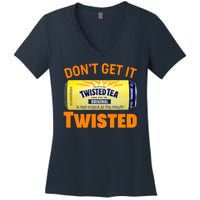 Funny Don't Get It Twisted Tea Meme Women's V-Neck T-Shirt