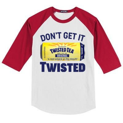 Funny Don't Get It Twisted Tea Meme Kids Colorblock Raglan Jersey