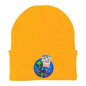 Funny Don't Take Me to Your Leader Alien Knit Cap Winter Beanie