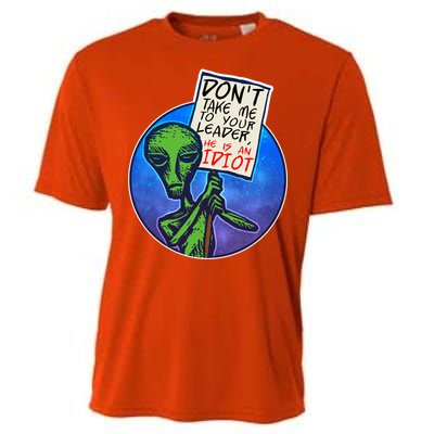 Funny Don't Take Me to Your Leader Alien Cooling Performance Crew T-Shirt