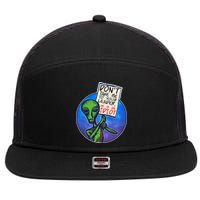 Funny Don't Take Me to Your Leader Alien 7 Panel Mesh Trucker Snapback Hat