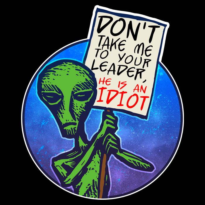 Funny Don't Take Me to Your Leader Alien Apron