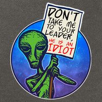 Funny Don't Take Me to Your Leader Alien Cotton Canvas Backpack