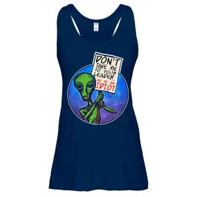 Funny Don't Take Me to Your Leader Alien Ladies Essential Flowy Tank