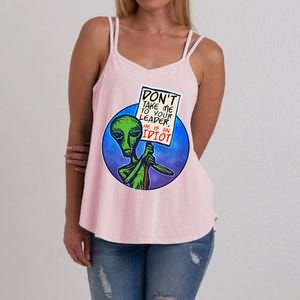 Funny Don't Take Me to Your Leader Alien Women's Strappy Tank