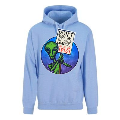 Funny Don't Take Me to Your Leader Alien Unisex Surf Hoodie