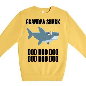 Funny Doo Grandpa Shark Premium Crewneck Sweatshirt